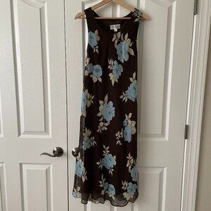 Studio I long Brown and Blue dress size 10P